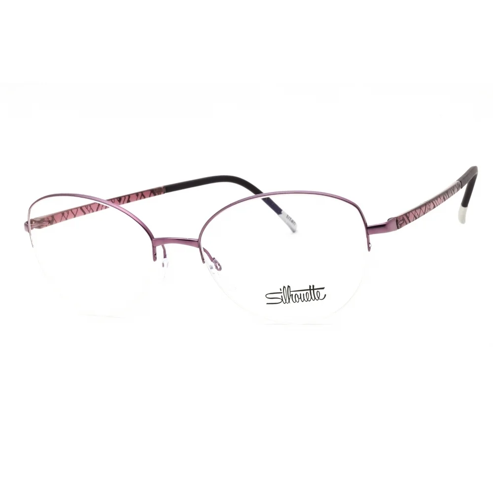 NWT Silhouette Illusion Nylor 4560/75 Plum Oval 53mm Eyeglasses